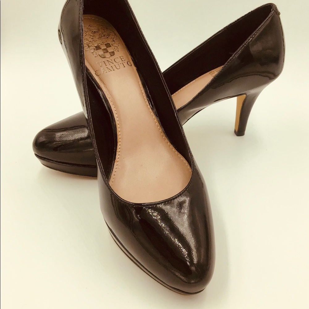Vince Camuto Black Patent Leather Heel